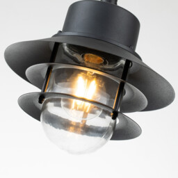 Copenhagen Outdoor Dome Wall Lamp Black, IP44 - thumbnail 5