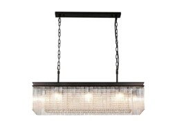 Sennett Rectangular Ceiling Pendant, 11 Light E14, Brown Oxide - thumbnail 5