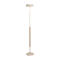 Noa II Floor Lamp 2 Light 15W Down 15W Up LED 3000K, 2800lm, Touch Dimmer, White/Beech, 3yrs Warranty - thumbnail 1