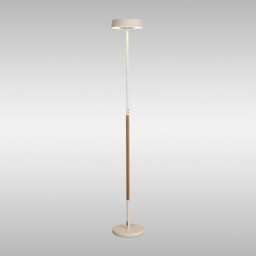 Noa II Floor Lamp 2 Light 15W Down 15W Up LED 3000K, 2800lm, Touch Dimmer, White/Beech, 3yrs Warranty - thumbnail 2