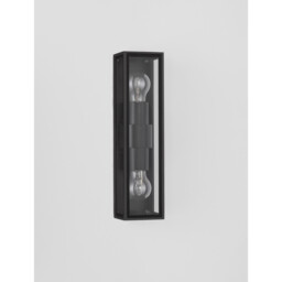 Regina 2 Light Outdoor Wall Lantern Anthracite Aluminium, Clear Glass LED E27 IP65 - thumbnail 3