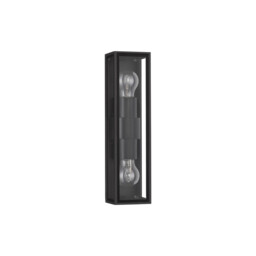 Regina 2 Light Outdoor Wall Lantern Anthracite Aluminium, Clear Glass LED E27 IP65
