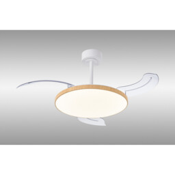 Slim Fan Mini 40cm 45W LED Dimmable Ceiling Light With 25W DC Fan, 2700-5000K Remote Control, 3150lm, Wood - thumbnail 2