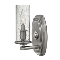Dakota 1 Light Wall Light Polished Antique Nickel, E14