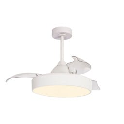 Alaska 45W LED Dimmable Ceiling Light With Built-In 25W DC Fan, 2700-5000K Remote & APP Control, 2500lm, White, 5yrs Warranty - thumbnail 1