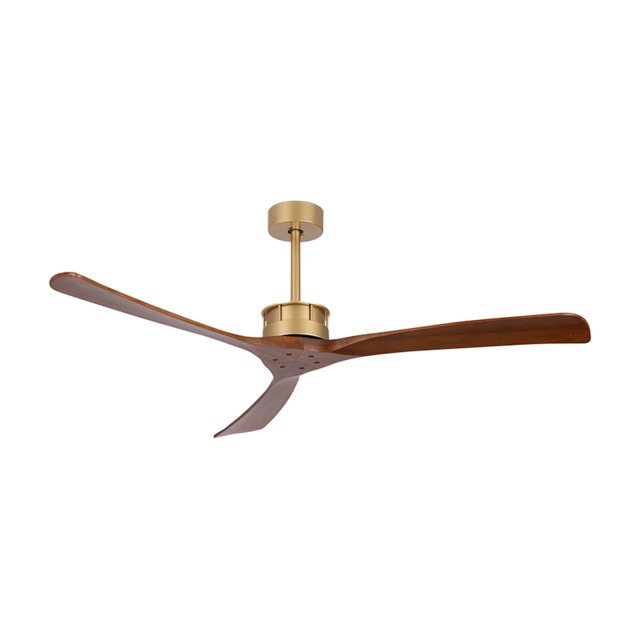 Zambelis Ceiling Fan Gold-Solid Walnut Wood Blades - image 1