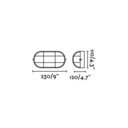 Cabo 1 Light Outdoor Bulkhead Wall Light Brass IP65, E27 - thumbnail 3