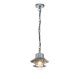 Copenhagen Outdoor Dome Wall Lamp Silver, IP44 - thumbnail 1