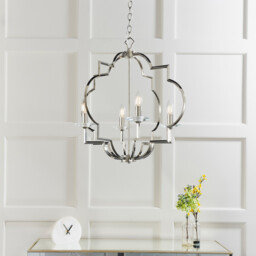 Garland 4 Light Ceiling Pendant Polished Nickel & Clear Crystal Glass, E14 - thumbnail 5