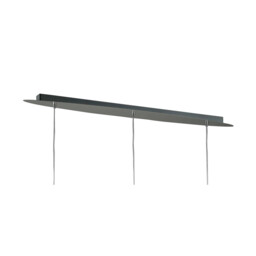 Tiffany Linear Pendant 3+3 Light E27+G9 Line, Polished Chrome With Cream Shades & Clear Crystal - thumbnail 3