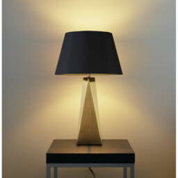 Maldon 1 Light Table Lamp, Gold, Black Shade, Gold Interior - thumbnail 2