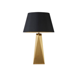 Maldon 1 Light Table Lamp, Gold, Black Shade, Gold Interior - thumbnail 3