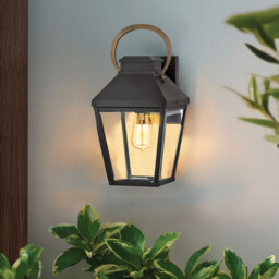 Hinkley Dawson Outdoor Wall Lantern Traditional Black, Burnished Bronze accent IP44 1x E27 - thumbnail 2