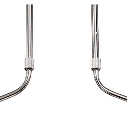 Lupa Telescopic Pendant Curved Linear Bar 4 Light G9, Polished Chrome/Frosted White Glass - thumbnail 5