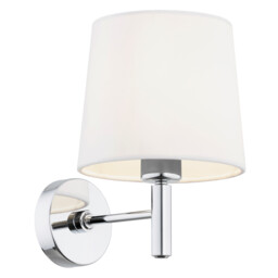 Bolzano Plus Wall Lamp With Shade Black, Chrome - thumbnail 1