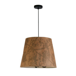 Isla 3 Light Dome Celling Pendant, Recycled Paper Shade and Black Metal - thumbnail 2