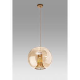 Kriss Squircle Pendant, 1 Light GU10, Bronze/Bronze Glass Shade With Inner Lined Funnel Glass - thumbnail 2