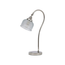DeRuyter Table Lamp E27 Polished Nickel, Prismatic Glass - thumbnail 5