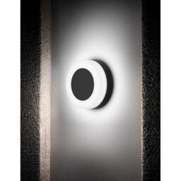 Tune Round Outdoor Modern Wall Lamp Sandy Black Aluminium LED 9W 620Lm 3000K IP65 - thumbnail 2