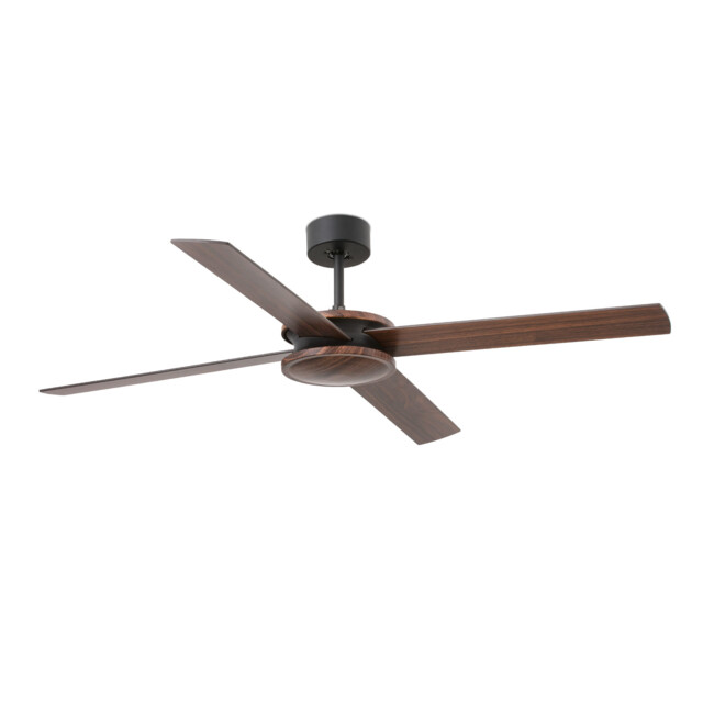Polea Ceiling Fan 132cm Brown 4 Blades - image 1