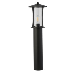 1 Light Outdoor Post (730mm Height) - Black With Clear Glass - thumbnail 3