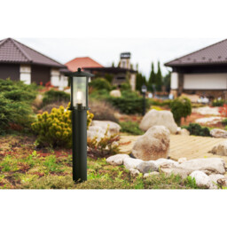 1 Light Outdoor Post (730mm Height) - Black With Clear Glass - thumbnail 2