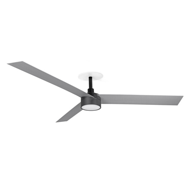 Cruiser Recessed 160cm LED Ceiling Fan Matt Black, Aluminium Blades CCT - image 1