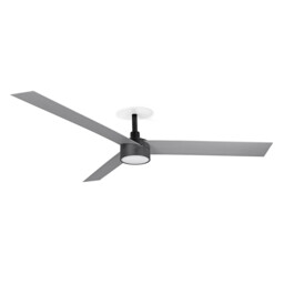 Cruiser Recessed 160cm LED Ceiling Fan Matt Black, Aluminium Blades CCT