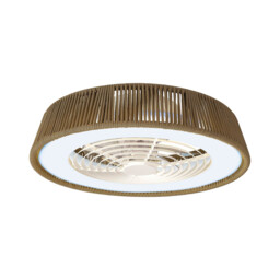 Polinesia Nautica 70W LED Dimmable Ceiling Light With Built-In 35W DC Reversible Fan, Beige Oscu, 4200lm, 5yrs Warranty