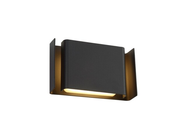 Remsen Flush Wall Lamp, 2 x 6W LED, 3000K, 535lm, IP54, Anthracite - image 1