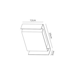 Remsen Flush Wall Lamp, 2 x 6W LED, 3000K, 535lm, IP54, Anthracite - thumbnail 2