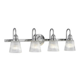 Addison 4 Light Wall Light Polished Chrome IP44 - thumbnail 1