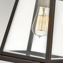 Hinkley Bainbridge Outdoor Wall Lantern Oil Rubbed Bronze with Heritage Brass Accents, IP44 - thumbnail 5