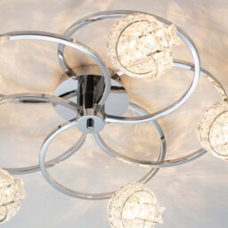 Talia 5 Light Semi flush Chrome, Crystal (K5) Glass, G9 - thumbnail 5