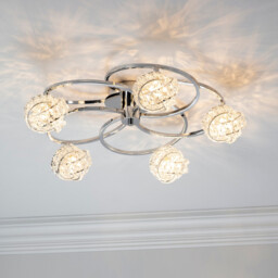 Talia 5 Light Semi flush Chrome, Crystal (K5) Glass, G9 - thumbnail 2