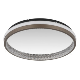 Della Integrated LED Semi Flush Ceiling Light Matt Black LED 3000-6000K - thumbnail 2