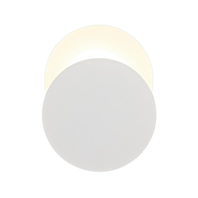 Altona Magnetic Base Wall Lamp, 12W LED 3000K 498lm, 20, 19cm Round Bottom Offset, Sand White, Acrylic Frosted Diffuser - image 1