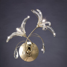 Kenzo Wall Lamp Switched 2 Light G4 French Gold/Crystal, NOT LED/CFL Compatible - thumbnail 2