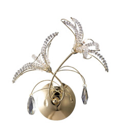 Kenzo Wall Lamp Switched 2 Light G4 French Gold/Crystal, NOT LED/CFL Compatible - thumbnail 1