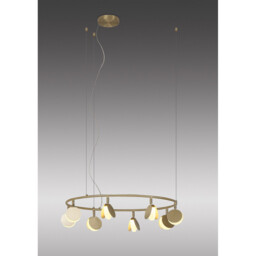 Shell 8 Light Pendant, Round, 40W LED, 3000K, 2120lm, Gold, 3yrs Warranty - thumbnail 2