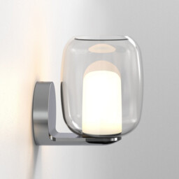 Aquina Bathroom Wall Light Polished Chrome with Glass Shade - thumbnail 5