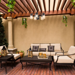 Lyndon 5 Light Outdoor Chandelier Pendant Lighting Bronze IP44, E27 - thumbnail 2