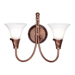 Emily 2 Light Indoor Wall Light Copper, E14 - thumbnail 1