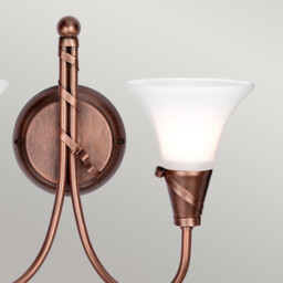 Emily 2 Light Indoor Wall Light Copper, E14 - thumbnail 2