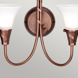 Emily 2 Light Indoor Wall Light Copper, E14 - thumbnail 3