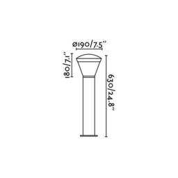 Shelby LED Outdoor Bollard Light White, Dark Grey IP65 - thumbnail 3