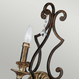 Marquette 1 Light Indoor Candle Wall Light Antique Bronze, E14 - thumbnail 2