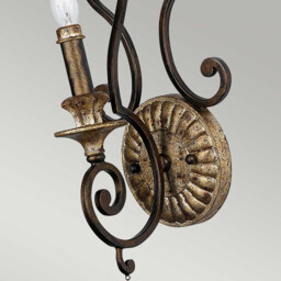 Marquette 1 Light Indoor Candle Wall Light Antique Bronze, E14 - thumbnail 3