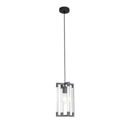 Canto Double Rectangle Square Pendant 1 Light E27 Graphite/Acrylic - thumbnail 3
