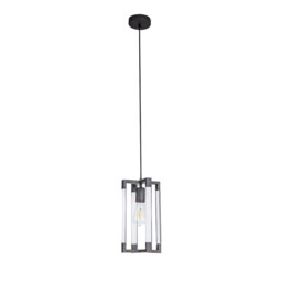 Canto Double Rectangle Square Pendant 1 Light E27 Graphite/Acrylic - thumbnail 5
